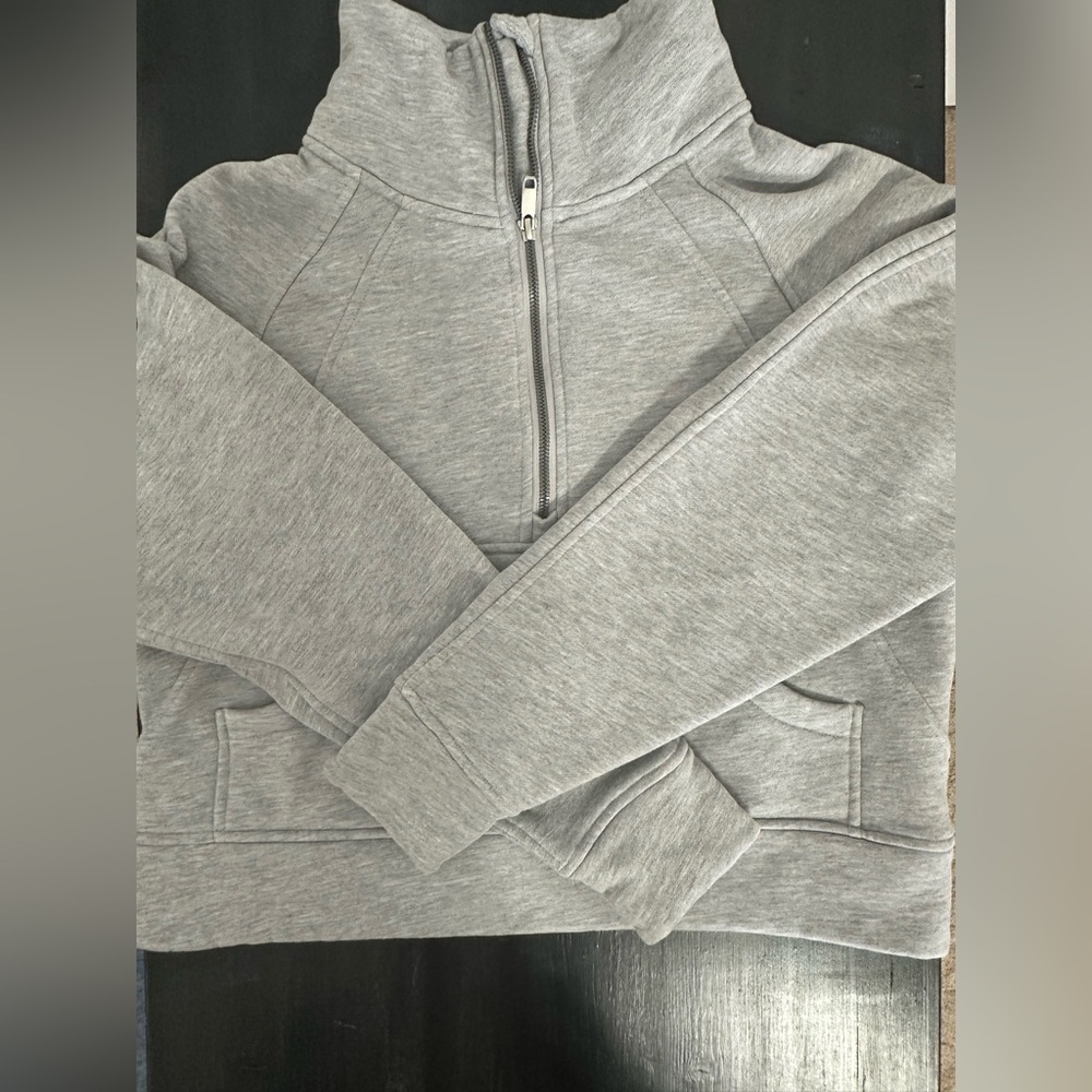 The Gym People Womens’ Half Zip Pullover Fleece Stand Collar Cropped Sweatshirt - Picture 11 of 14